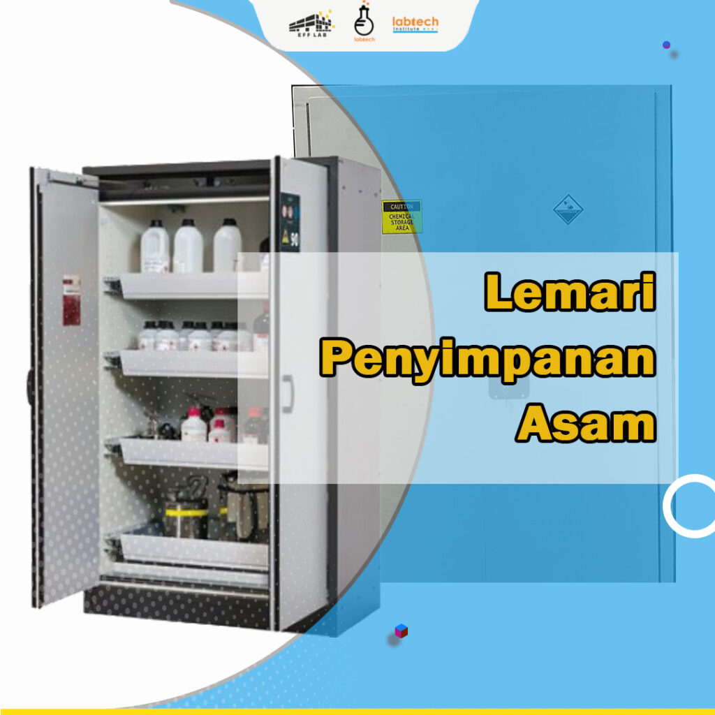 lemari penyimpanan asam polypropylene tahan korosi untuk laboratorium Kimia