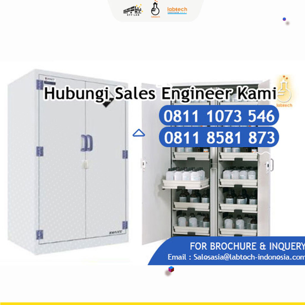 lemari bahan kimia laboratorium modern anti korosi