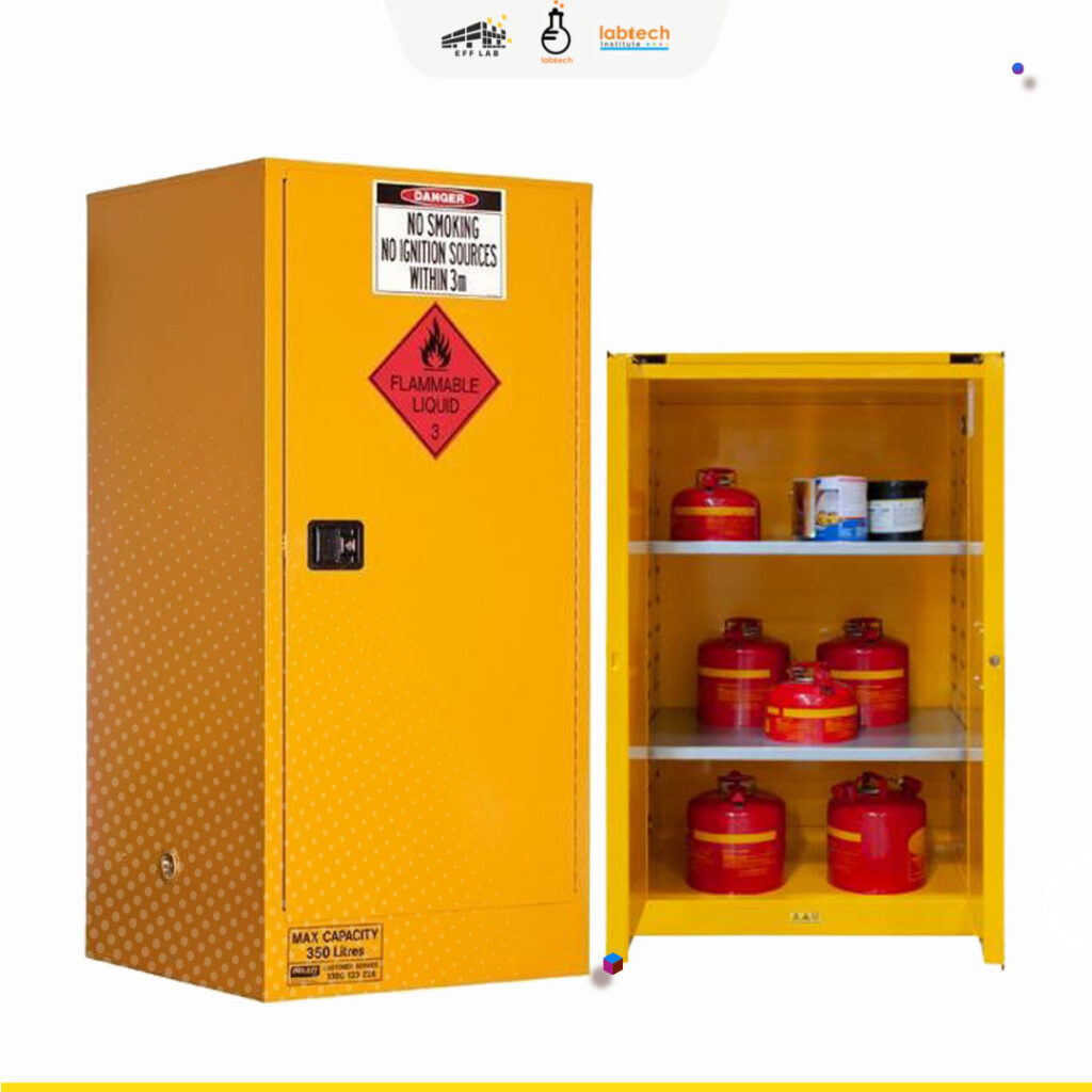 Flammable Storage Cabinet berstandar SNI dan NFPA untuk penyimpanan bahan kimia mudah terbakar di Indonesia