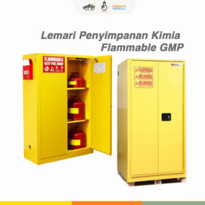 Lemari penyimpanan kimia flammable standar GMP stainless steel
