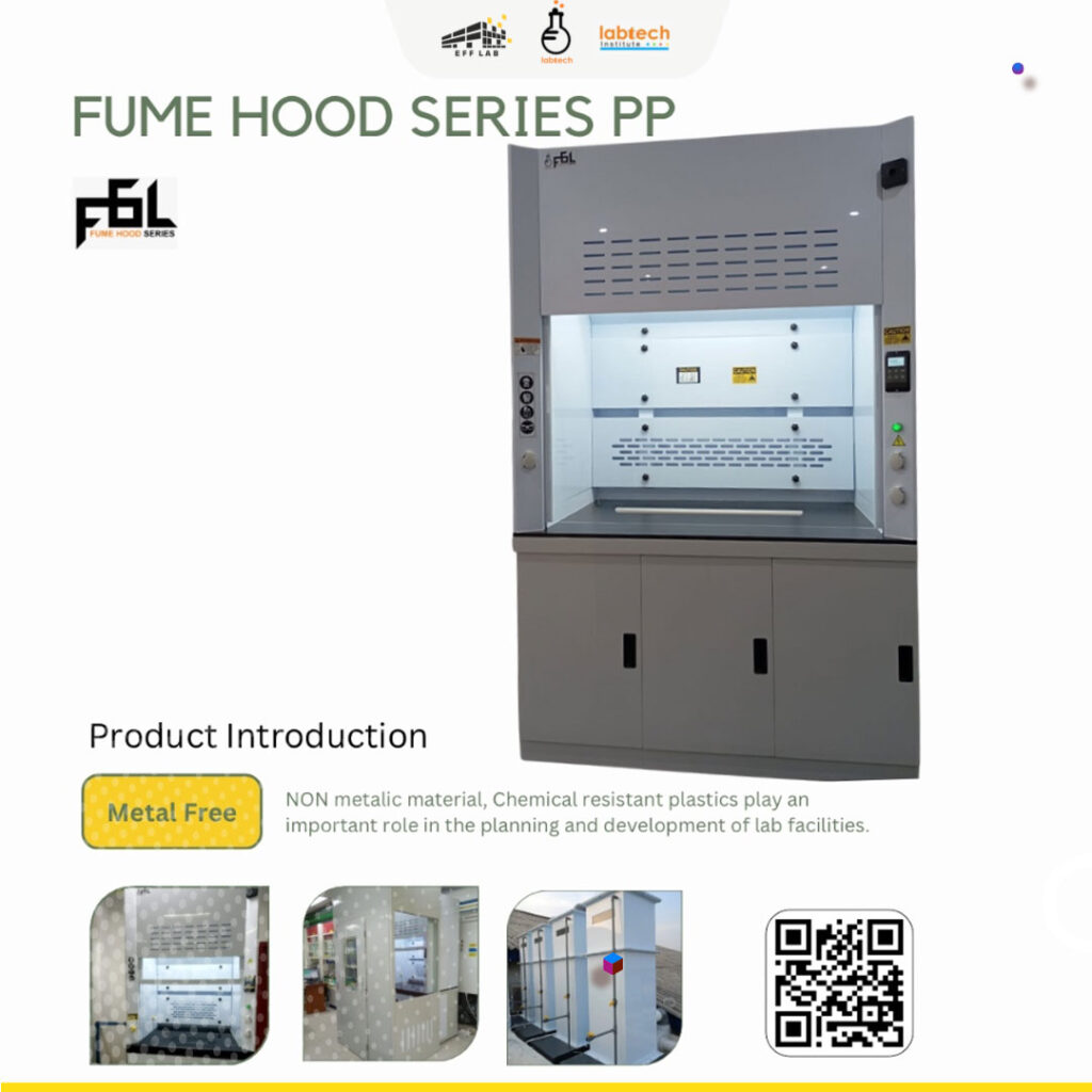 Instalasi exhaust system fume hood PP di pabrik